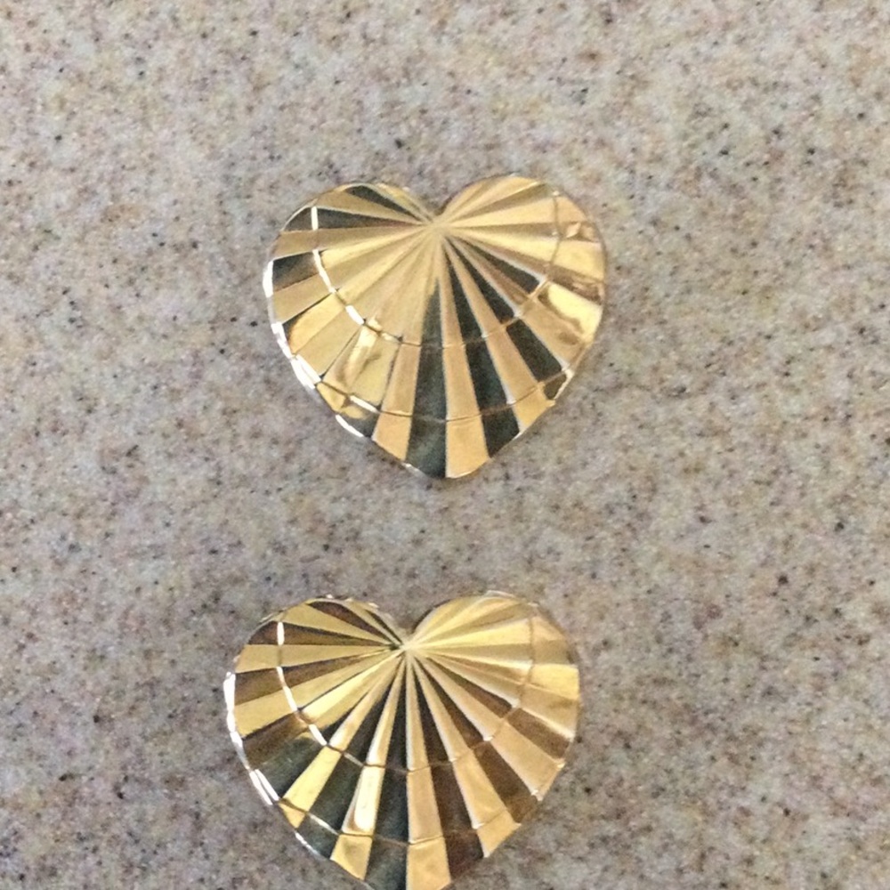 Gold Heart Earrings